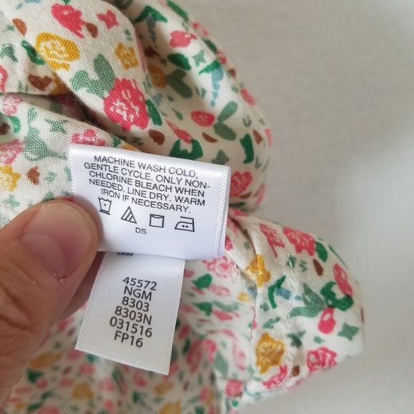 Hanna Andersson Girl Floral Blouse size US 5 ~ 110cm - Picture 6 of 7